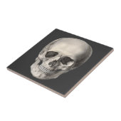 humane anatomische schedel, Halloween Skeleton Tegeltje (Zijkant)