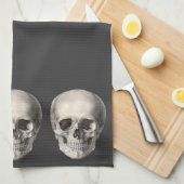 humane anatomische schedel, Halloween Skeleton Theedoek (Quarter Fold)