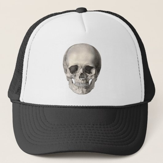 humane anatomische schedel, Halloween Skeleton Trucker Pet (Voorkant)