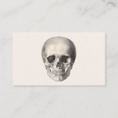 humane anatomische schedel, Halloween Skeleton Visitekaartje (Achterkant)