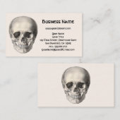 humane anatomische schedel, Halloween Skeleton Visitekaartje (Voorkant / Achterkant)