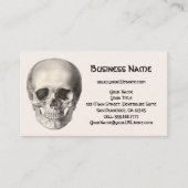 humane anatomische schedel, Halloween Skeleton Visitekaartje (Voorkant)