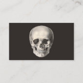 humane anatomische schedel, Halloween Skeleton Visitekaartje (Achterkant)