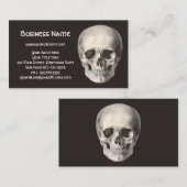 humane anatomische schedel, Halloween Skeleton Visitekaartje (Voorkant / Achterkant)