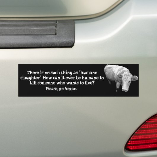 Humane slachtmythe bumpersticker (Op auto)