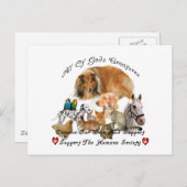 Humane Society All God's creures Animal Support Briefkaart (Voorkant / Achterkant)