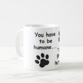 Humane voor menselijkheid koffiemok (Voorkant links)