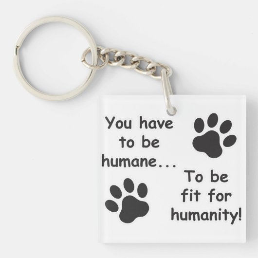 Humane voor menselijkheid sleutelhanger (voorkant)