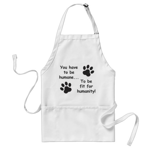 Humane voor menselijkheid standaard schort (Voorkant)