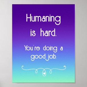 Humanering is een hard Poster voor vermenigvuldigi