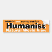 Humanist (reden en mededogen) bumpersticker (Voorkant)