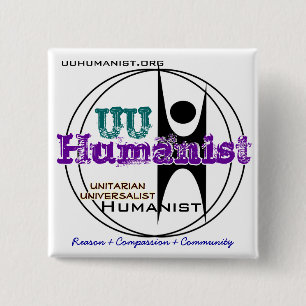 Humanist van de Unitaire Universalist (UU) Vierkante Button 5,1 Cm
