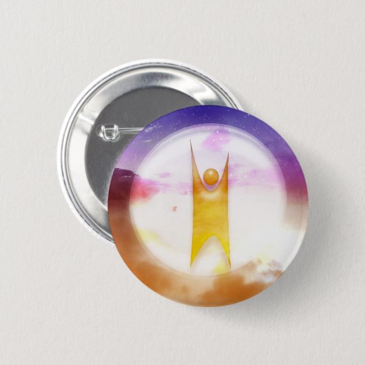 Humanistisch symbool ronde button 5,7 cm (Voorkant /achterkant)