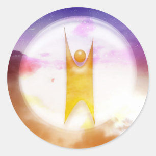 Humanistisch symbool ronde sticker