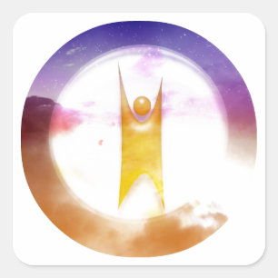 Humanistisch symbool vierkante sticker