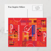 Humanitair graffiti-Briefkaart Briefkaart (Voorkant / Achterkant)