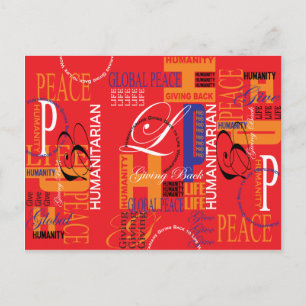 Humanitair graffiti-Briefkaart Briefkaart