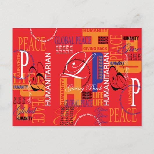 Humanitair graffiti-Briefkaart Briefkaart (Voorkant)