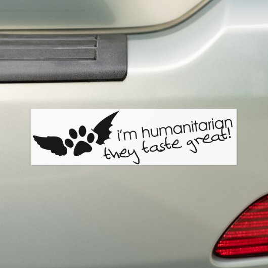 Humanitaire Bumpersticker (Op auto)