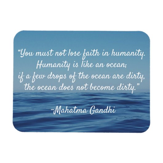 Humanitaire Ocean Quote Magneet (Horizontaal)