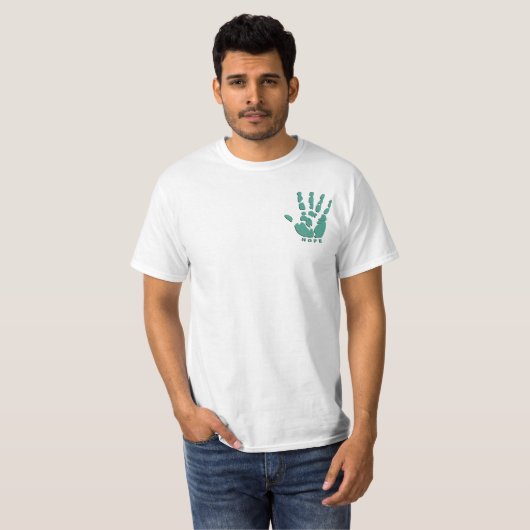Humanitaire palm t-shirt (Voorkant volledig)