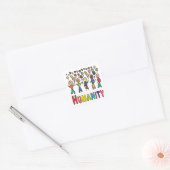 Humaniteit Vierkante Sticker (Envelop)
