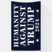 Humanity Against Trump President Election 2024 Spandoek (Verticaal)