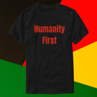 Humanity First Bold Red Text