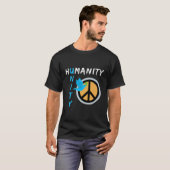 Humanity Unity Vredesbord Ontwerp T-shirt (Voorkant volledig)