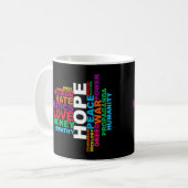 Humanity Word Cloud Koffiemok (Voorkant links)