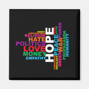 Humanity Word Cloud Magneet