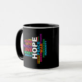 Humanity Word Cloud Mok (Voorkant links)
