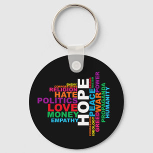 Humanity Word Cloud Sleutelhanger