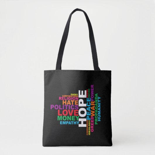 Humanity Word Cloud Tote Bag (Voorkant)