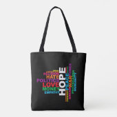 Humanity Word Cloud Tote Bag (Achterkant)