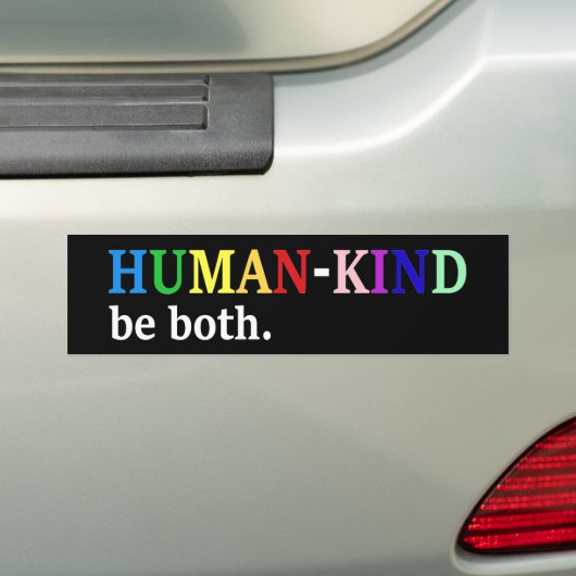 Humankind Both Kindness Awareness Bumpersticker (Op auto)