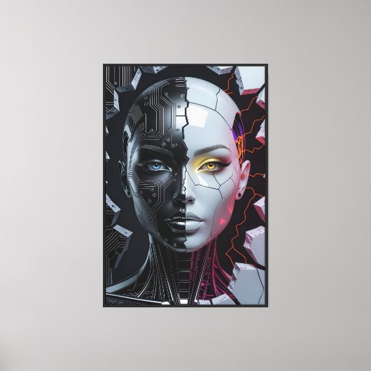 Humanoid Artificial Intelligence Canvas Afdruk (Voorkant)