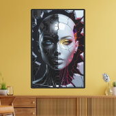 Humanoid Artificial Intelligence Canvas Afdruk (Insitu (Woonkamer))