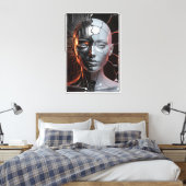 Humanoid Artificial Intelligence Canvas Afdruk (Insitu (Slaapkamer))