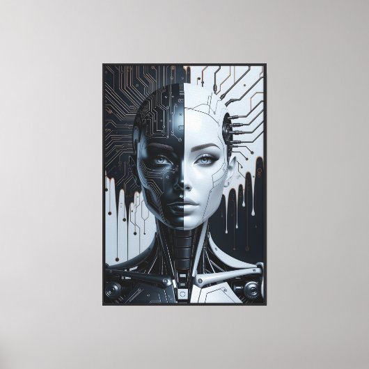 Humanoid Artificial Intelligence Canvas Afdruk (Voorkant)