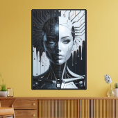 Humanoid Artificial Intelligence Canvas Afdruk (Insitu (Woonkamer))