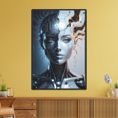 Humanoid Artificial Intelligence Canvas Afdruk (Insitu (Woonkamer))
