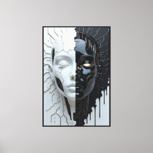 Humanoid Artificial Intelligence Canvas Afdruk (Voorkant)