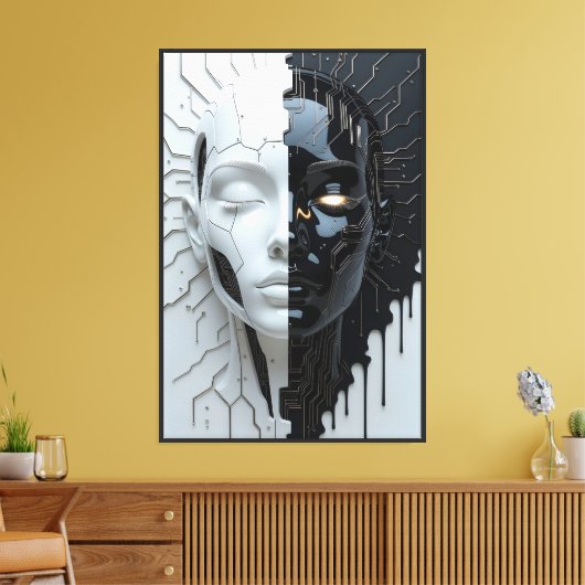 Humanoid Artificial Intelligence Canvas Afdruk (Insitu (Woonkamer))