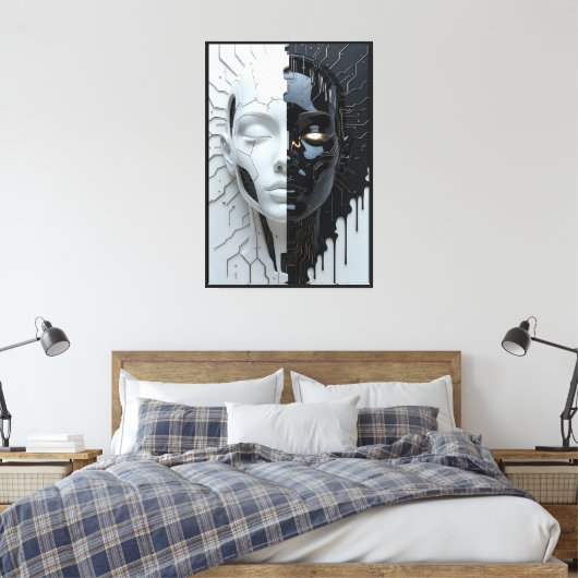 Humanoid Artificial Intelligence Canvas Afdruk (Insitu (Slaapkamer))