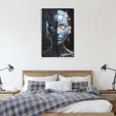 Humanoid Artificial Intelligence Canvas Afdruk (Insitu (Slaapkamer))