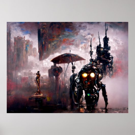 Humanoid Cyberpunk Poster (Voorkant)