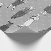  humanoïde antropomorfe dieren cadeaupapier (Hoek)