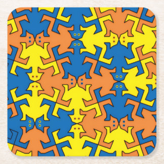 Humanoïde slangen kartonnen onderzetters