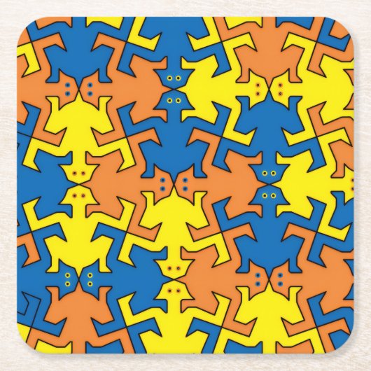 Humanoïde slangen kartonnen onderzetters (Voorkant)